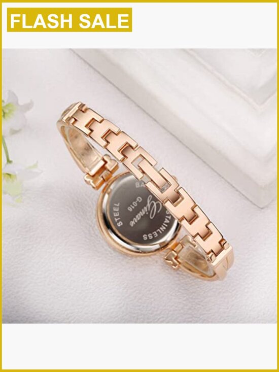Women\'s Crystal Watch Set with 3 Bracelets Quartz Movement Analog Display main image 4